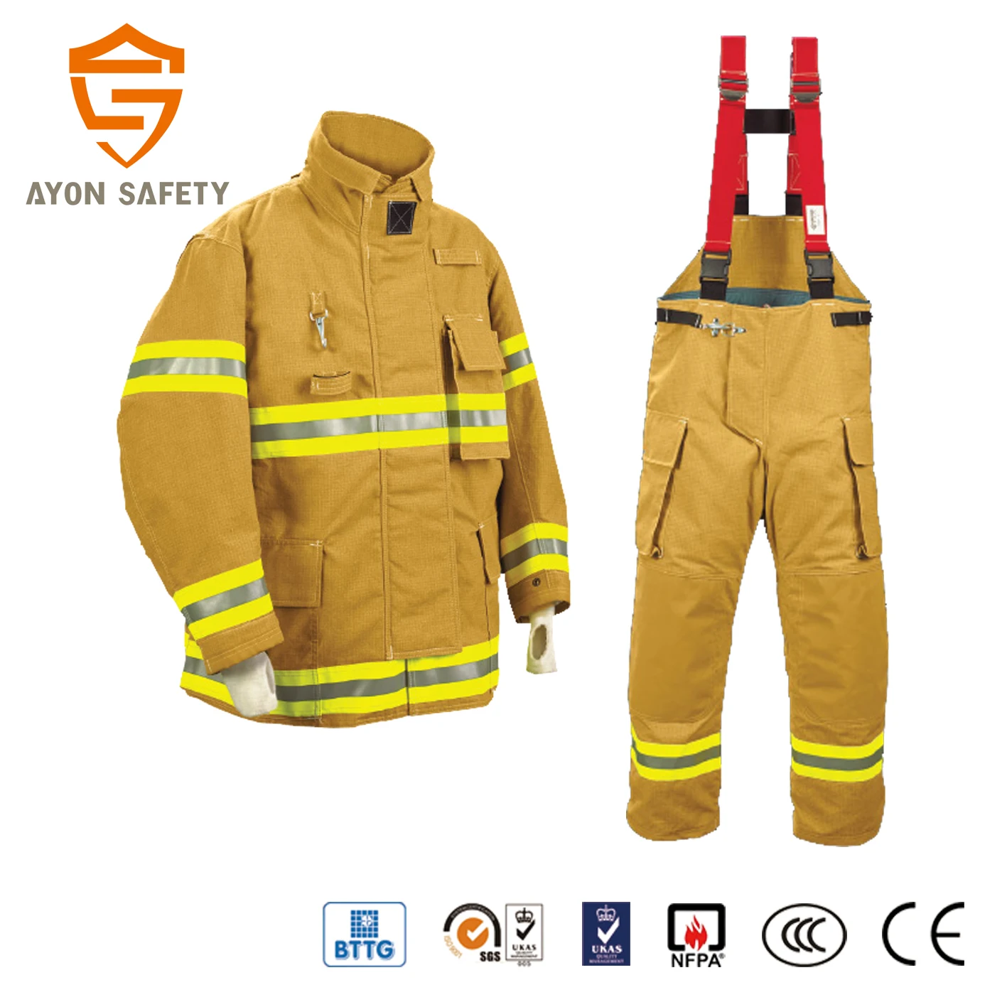fireman suits clothing, fire protective suit with moisture / thermal barrier