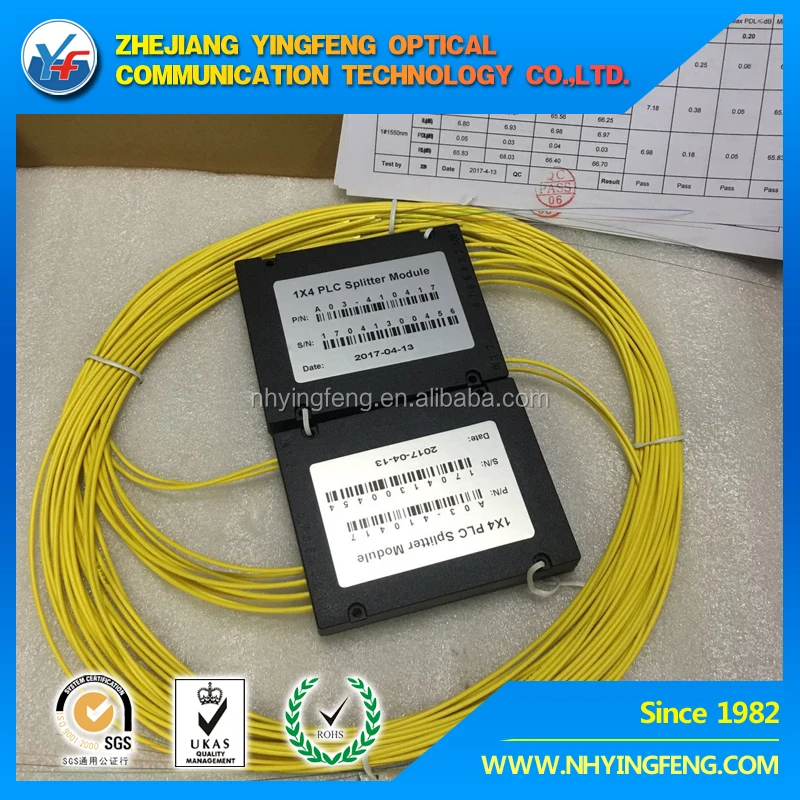 Горячие продажи хорошей цене 1X4 волоконно-оптические ABS окно Модуля PLC Splitter без разъема