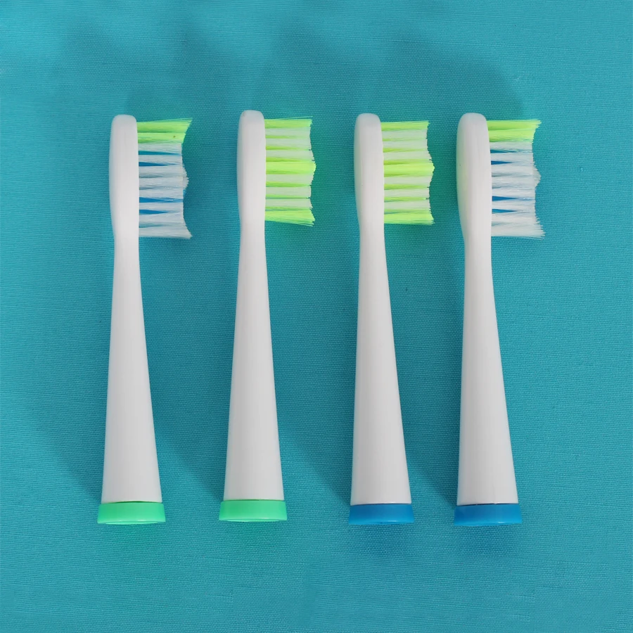 Custom Double Small White Medium Dupont Bristle Changeable Automatic Smart Sonic Electric Replacement Toothbrush Heads For Adult