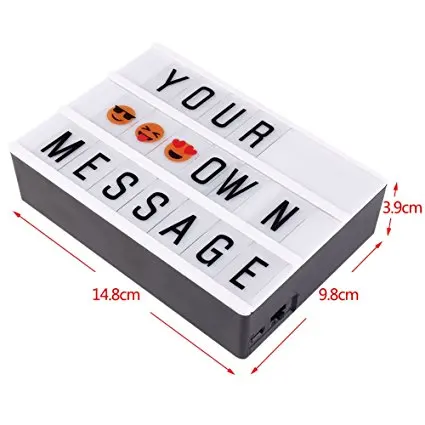 
A6 size Cinematic DIY Mini LED Letter Lamp Cinema Light Box with 90 Letters 