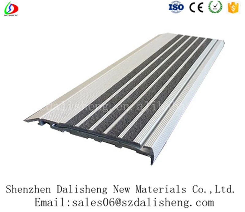 
Black Aluminum Stair Inserts Tile Stair Nose Molding Metal Stair Nosing 