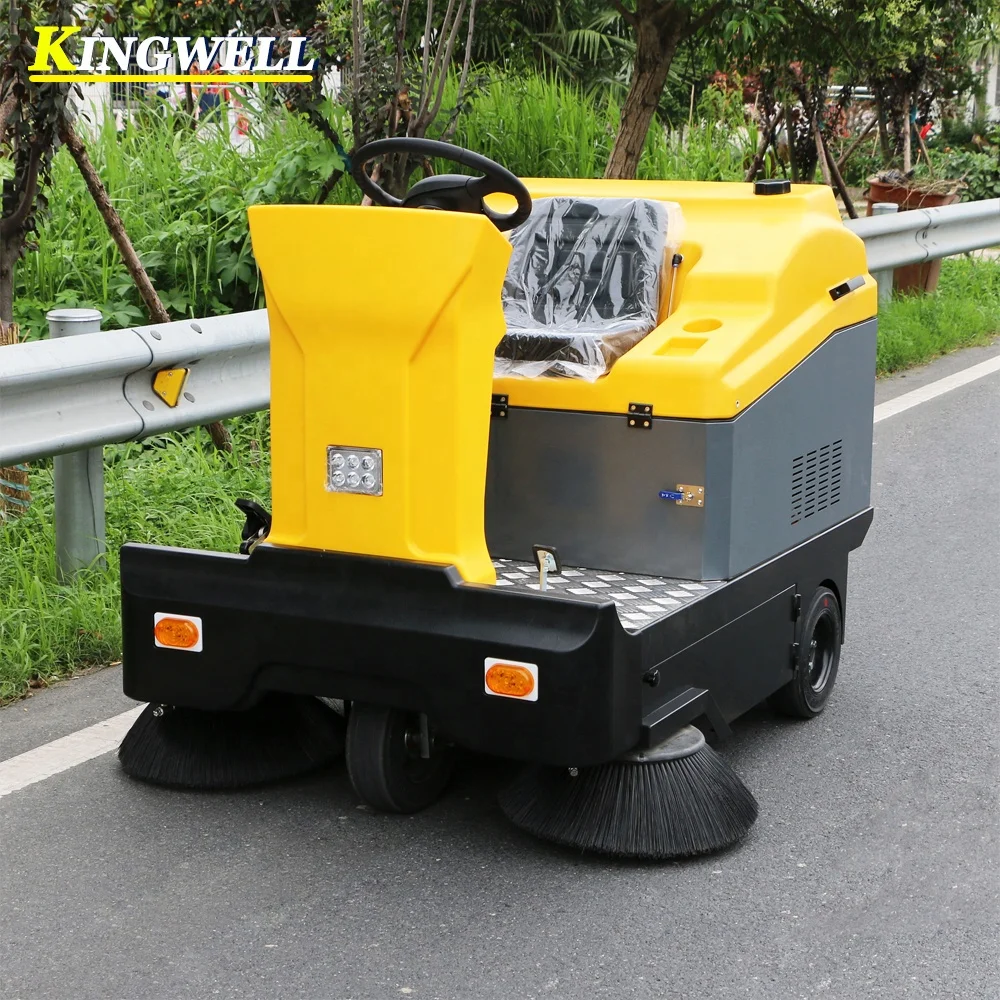 Battery Powered Industrial Floor Sweeper For Underground Parking Lot