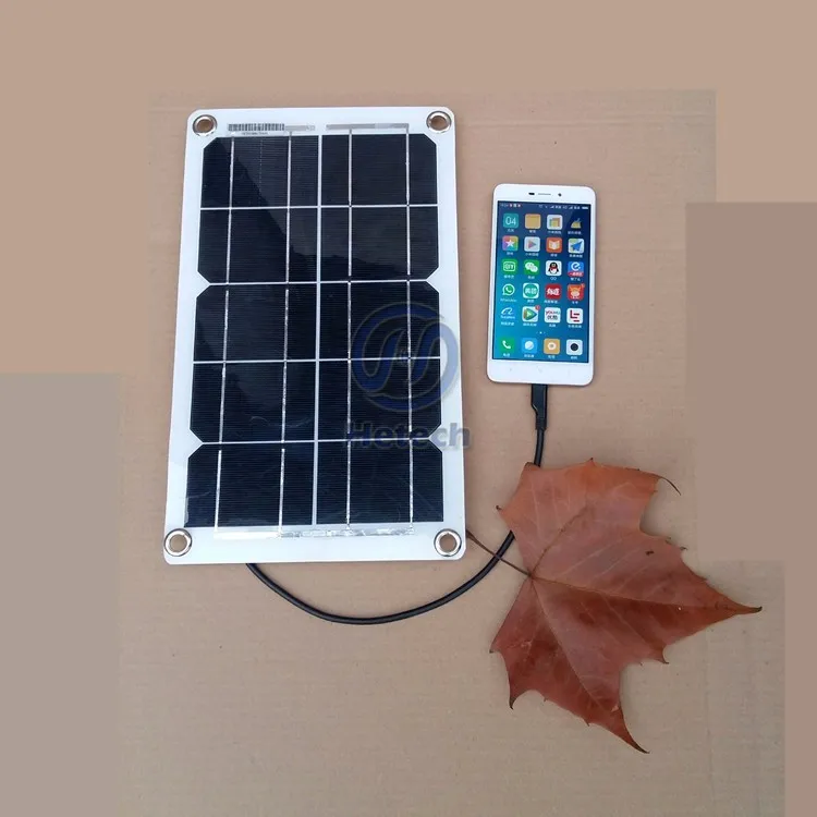 solar USB charger port 7w solar panel 5v for mobile phone charging