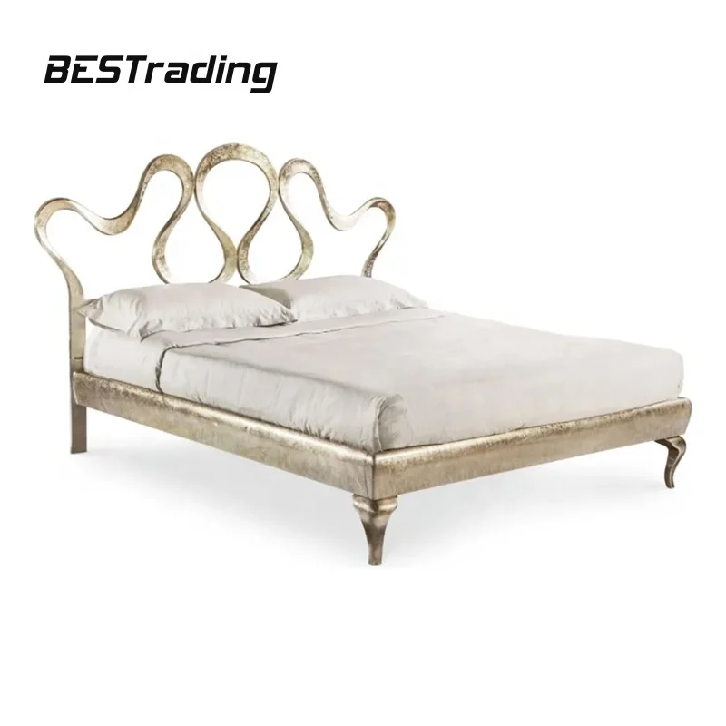 Modern Luxury Furniture King Size Bed French Bed Home Furniture Bedroom Furniture Soft Bed 100% Solid Wood King\queen Size