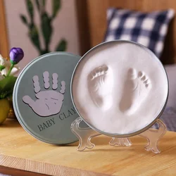Newborn Baby Hand Print and Foot Print Clay Ink Paste Mud Infant Iron Box Souvenir Set