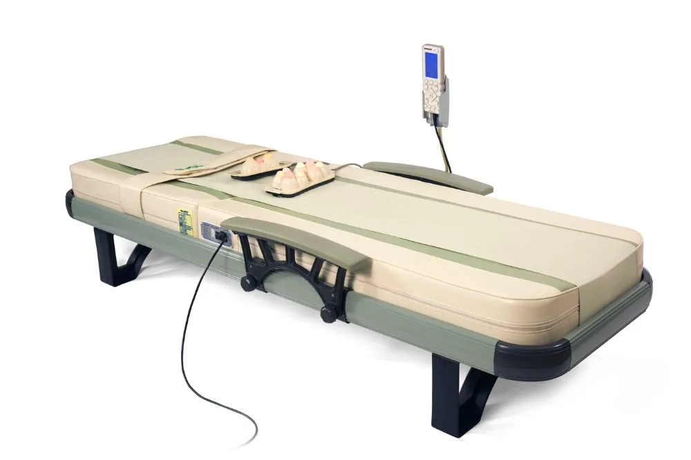 Multifunctional Massage Bed Stone Massage Spine Care Chiropractic Traction Device Boost Meridians Circulation Hot Rolling Jade