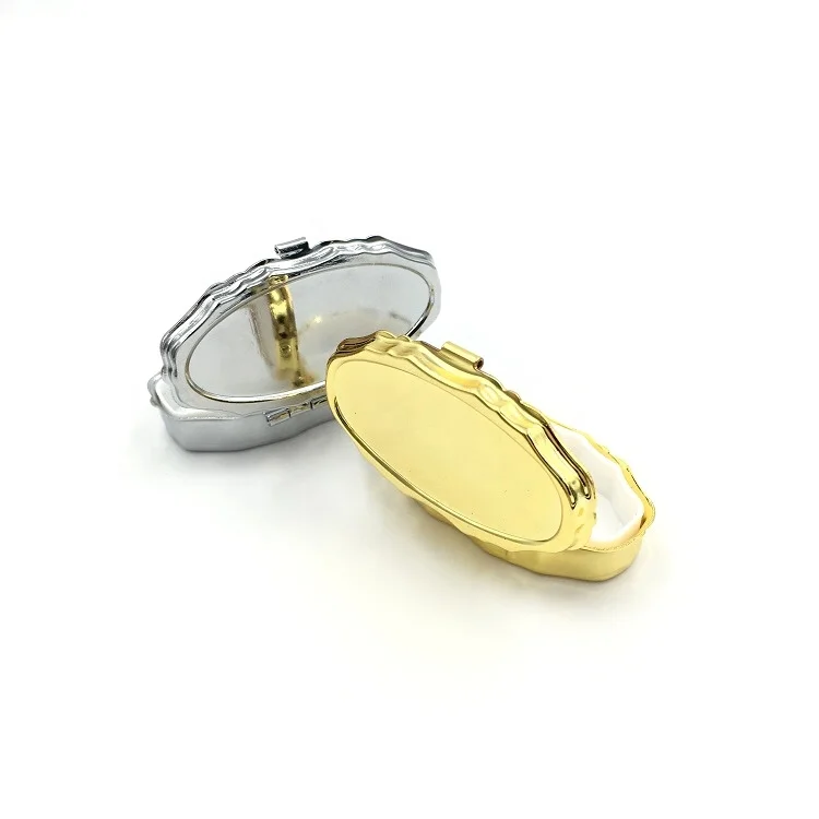 OEM oval metal mini Pill boxes DIY Medicine Organizer Container Medicine Case