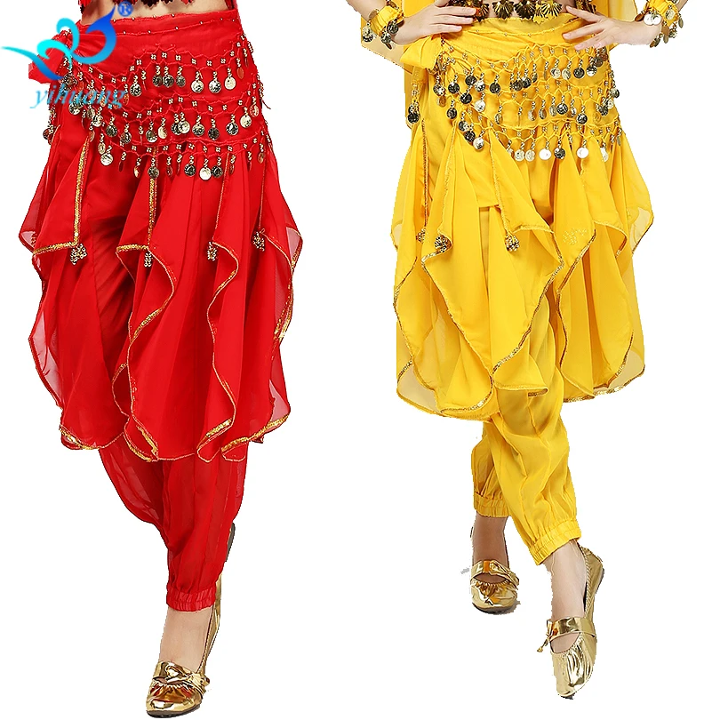 High Quality Arabic Belly Dancing Harem Pants Women Indian Trousers Chiffon Dance Performance Wear OEM