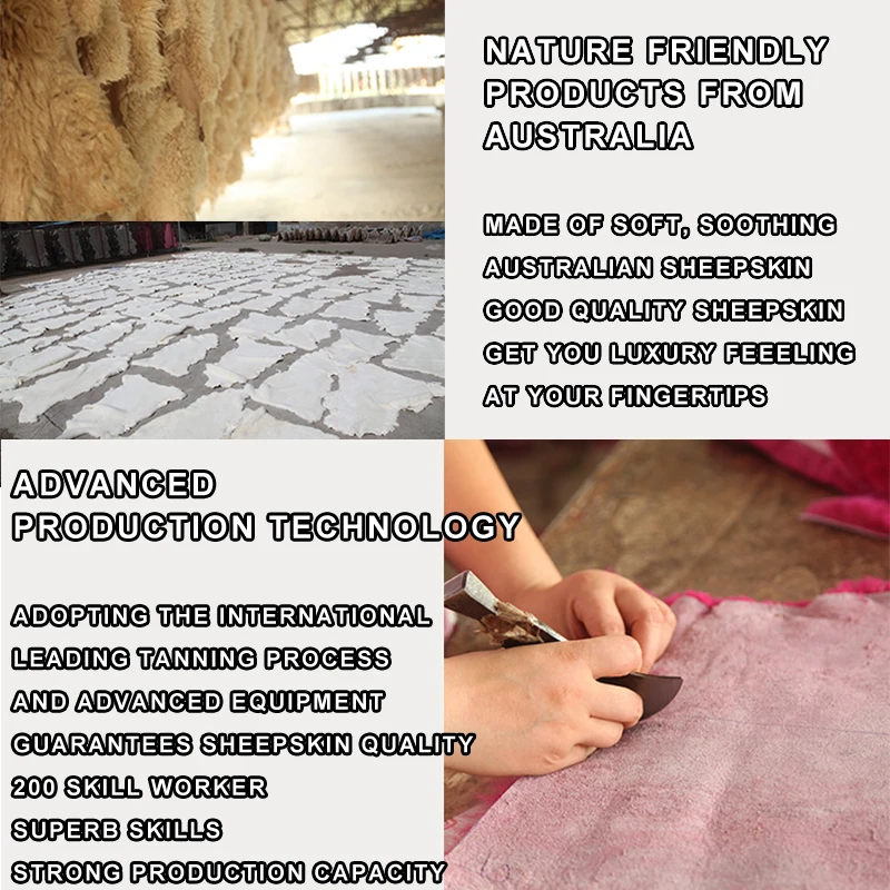 Pink fur Sheepskin adult heated car front seat cushion