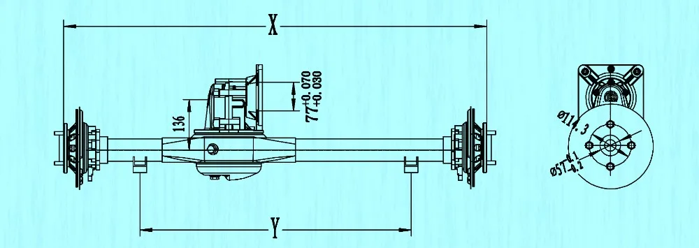 2019 new energy electric rear drive axle