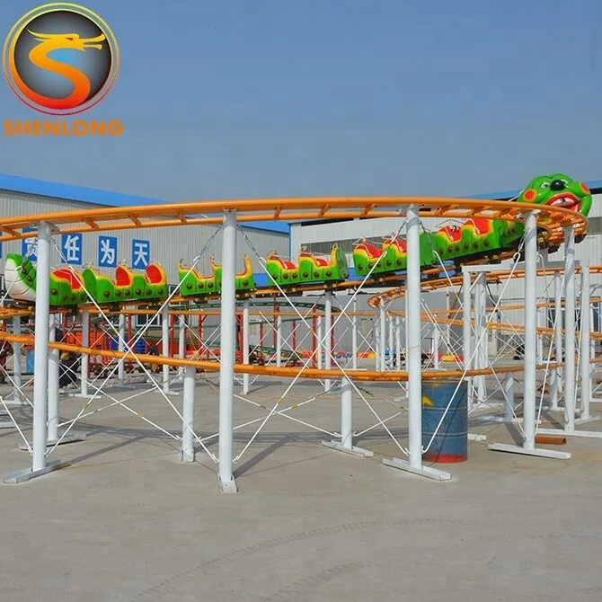 Fairground Rides Amusement Park Rides Roller Coaster Worm Rides Adults Children Exciting Mini Roller Coaster for sale