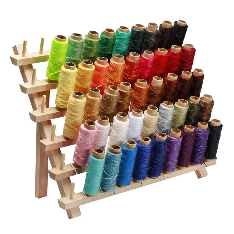 60 Spools Wooden Thread Holder Rack Organizer Storage Holder for Embroidery Sewing Thread Racks