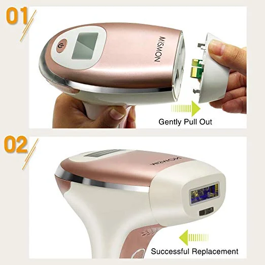 Hair removal lamp head for hair removal and replaceable lamp holder