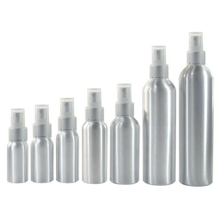 cosmetic metal container 30ml 50ml 100ml 120ml 150ml 250ml empty Aluminum perfume spray bottle
