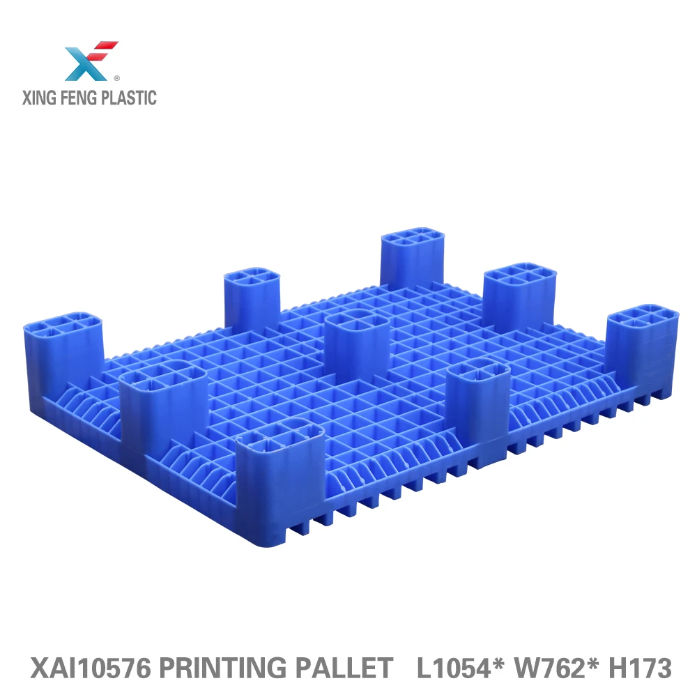 Printing machine eu high quality grid recyclable plastic pallet,printer pallets