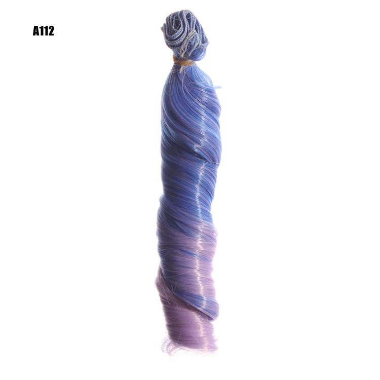 15cm High Temperature Wire Brown Khaki Black White Red Pink Curly Hair Piece for 1/3 1/4 1/6 BJD Dolls DIY Doll Wigs