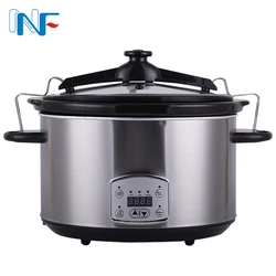 Replacement Stoneware Crock Pot Hinged Lid Digital Electric Extra Large Capacity Manual Oval 7 Quart Cheap on Sale Slow Cooker