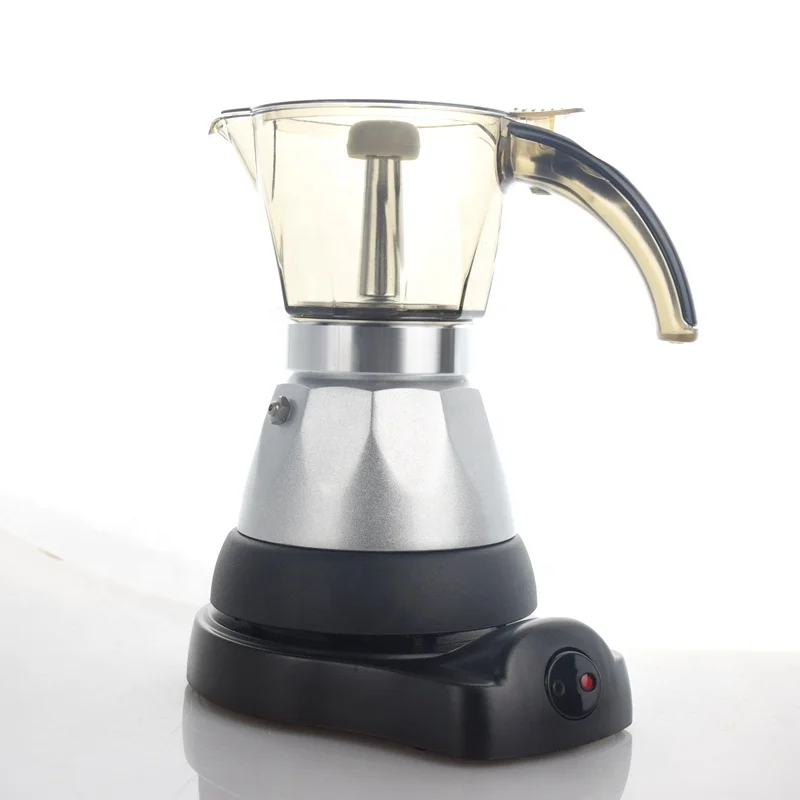 3 Cups 6 cups moka pot aluminum & acrylic & silver coffee pot coffee machine B10-300/900