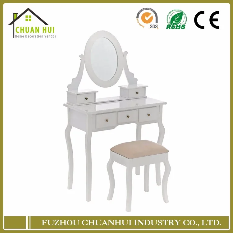 2016 античный белый окрашены комод с зеркалом для продажи