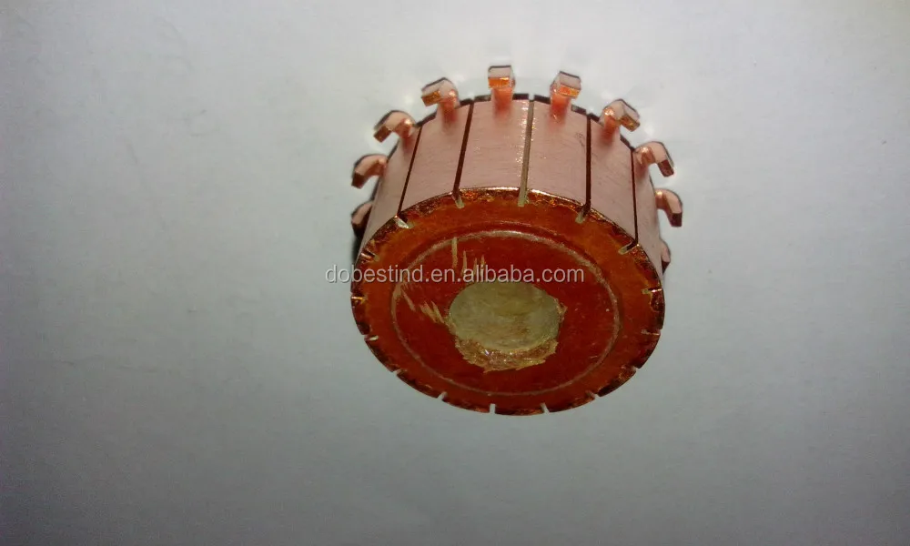 16 segments hook type commutator in DC motors