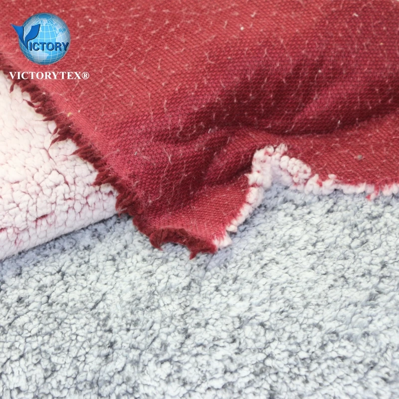 100% Polyester Single Side Faux Fur Micro Polar Plush Lambs Fleece Shu Velveteen Brush Back Printed Knitted Sherpa Fleece Fabric