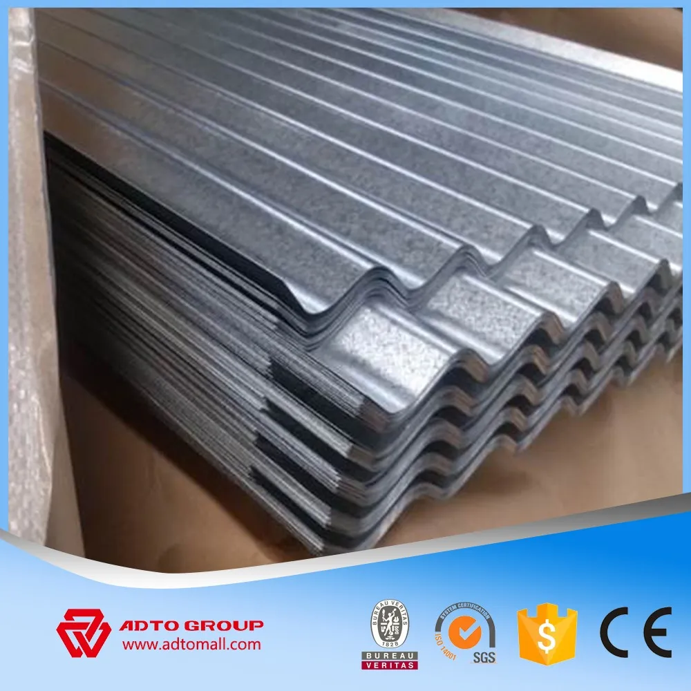 Galvanized corrugated steel sheets for roofing