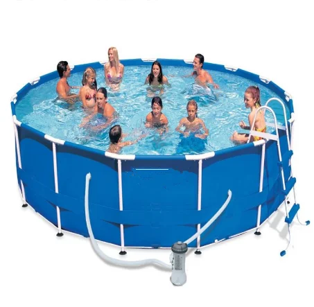 Ground pool collapsible round frame swimming pool steel swimming pool