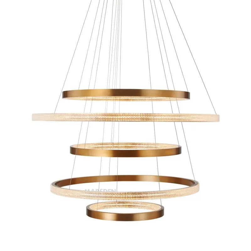MARSDEN  aluminium Simple hanging decorative modern chandelier luxury acrylic gold led chandelier