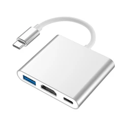 Usb C hub to 4K 1080p USB3.0 and 3 in 1 Adapter type c hub