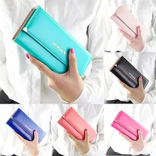Women s Rivet Heart Faux Leather Clutch Long Purse Card Coin Wallet Handbag Bag 6B22