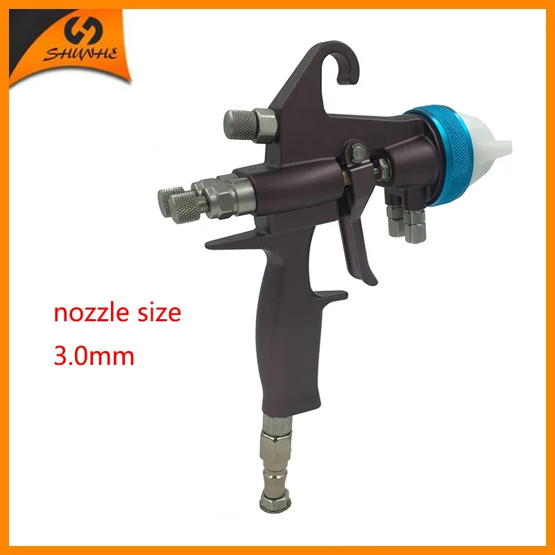 SAT1202 car paint gun polyurethane spray pneumatic paint spray gun hose double nozzle sprayer