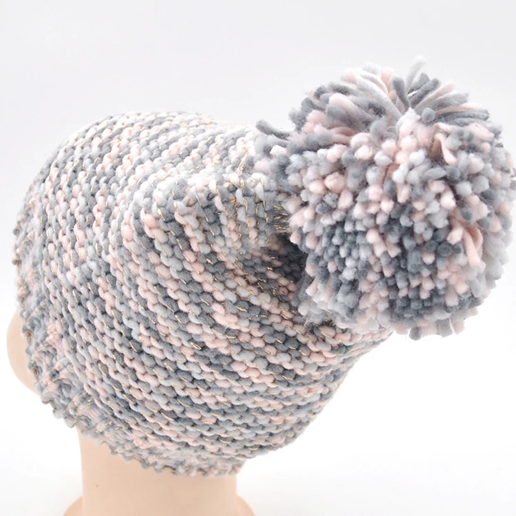 Lovely Hat sets Direct Sales Acrylic Knit Hat Brand Cap Scarf & Gloves Set