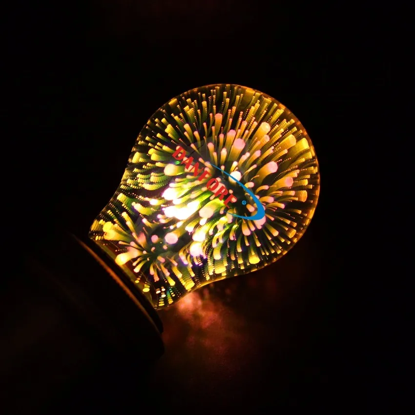 2016 NEW 3.5W Flower Fireworks light ST64 3D led bulb