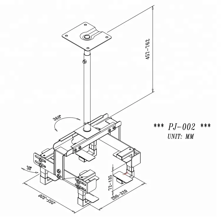 JYPJ-002 Ceiling mount Projector Mount Wall Bracket