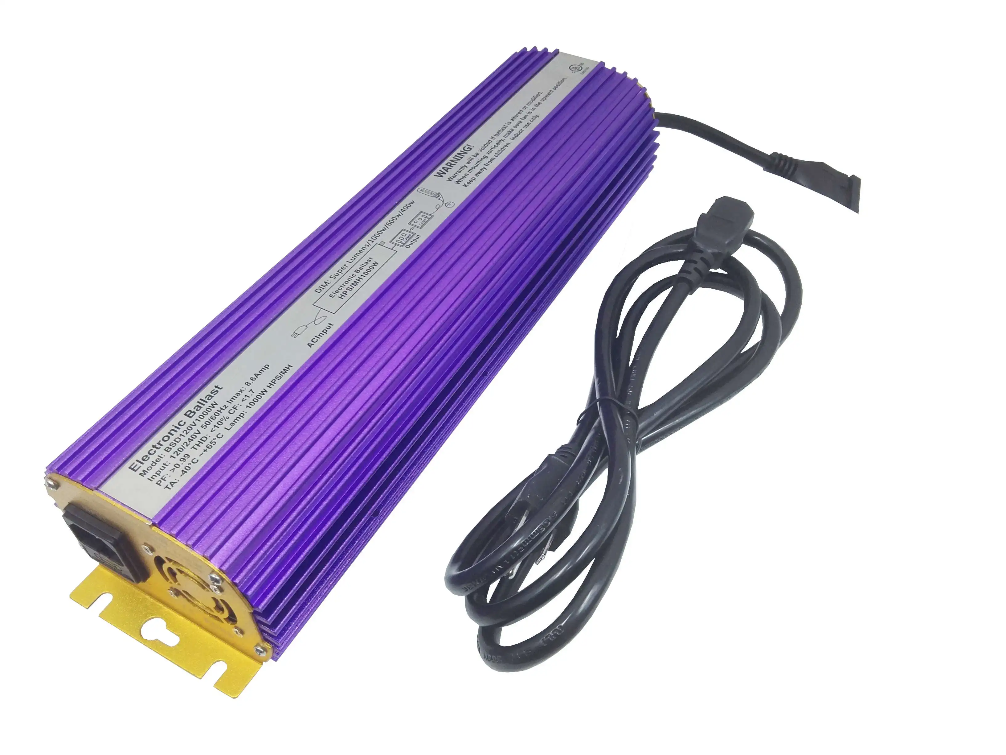 400W 600W 1000W Hydroponics Fan Cooled Grow Light Electronic Ballast