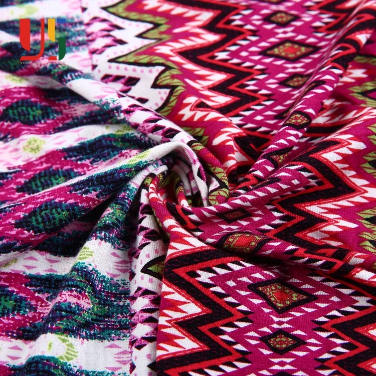 
Colorful rayon spandex single jersey liberty digital Mexican print fabric guangzhou 