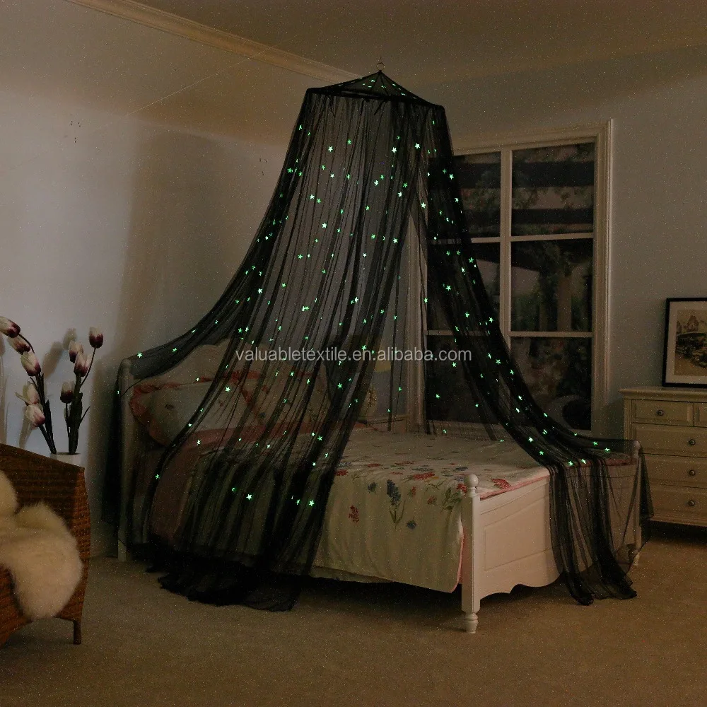 Whole Sale Night Luminous Glow in The Dark Stars Mosquito Net for Home Using Decoration