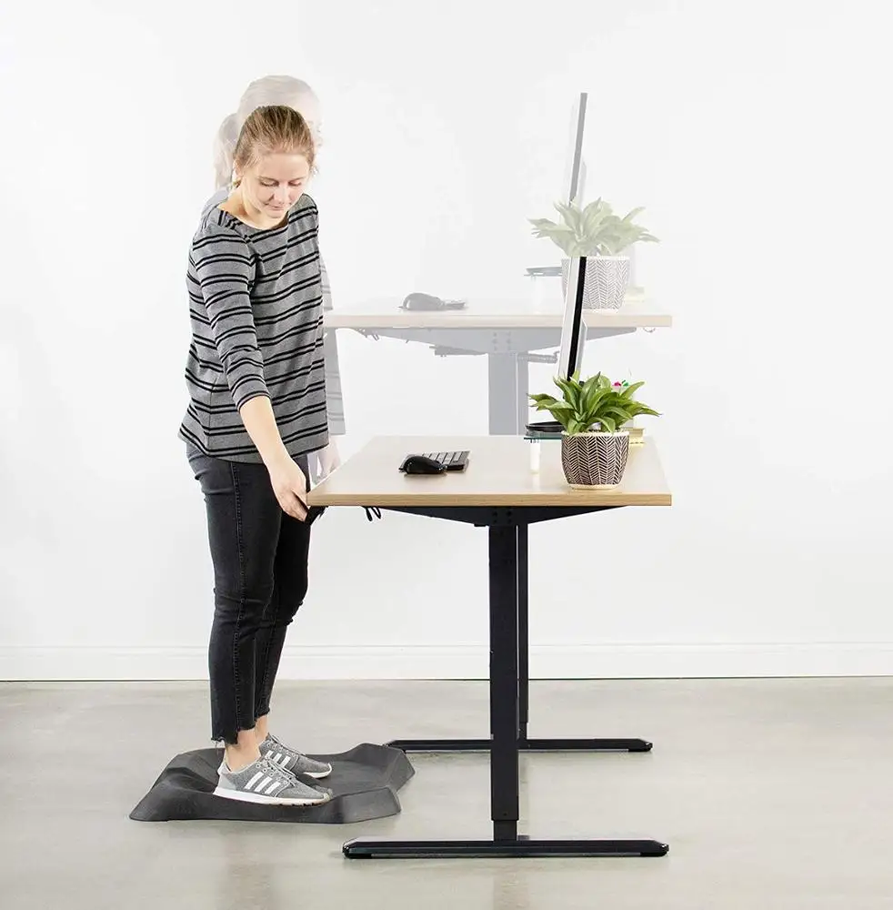 
Single motor adjustable height sit standing up desk frame workstation for home and office use 