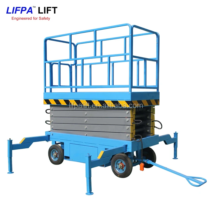 300kg Mobile Electric Powered Scissor Lift Ladder