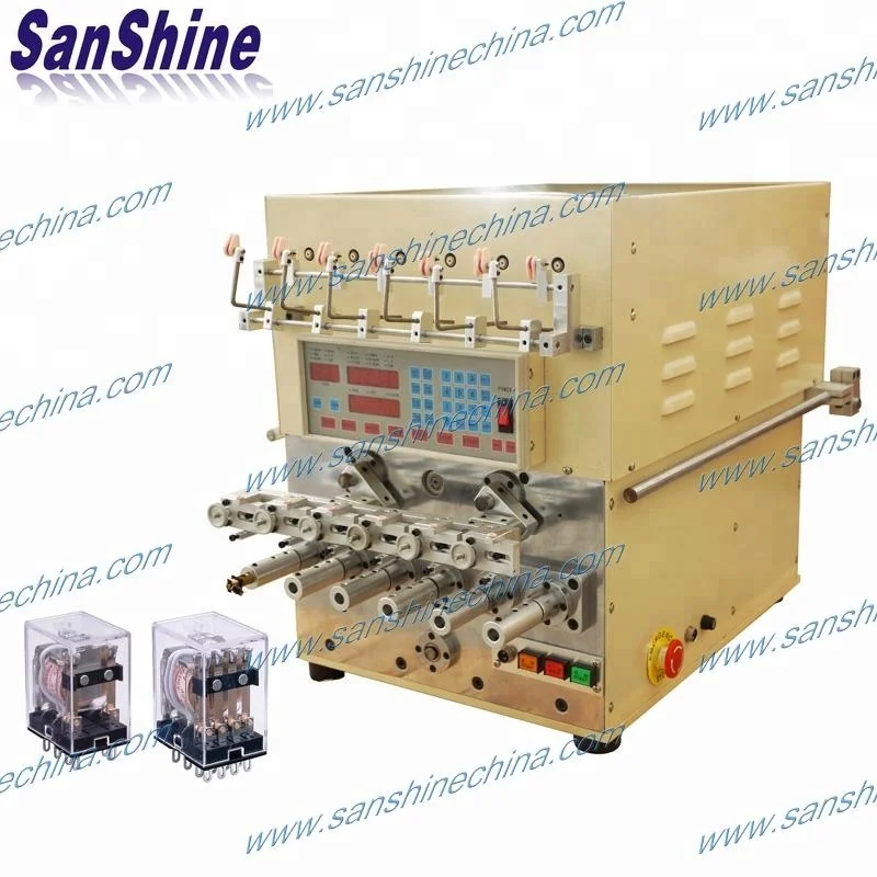 Six spindles automatic fine wire 50Hz lamination transformator winding machine with wire twister