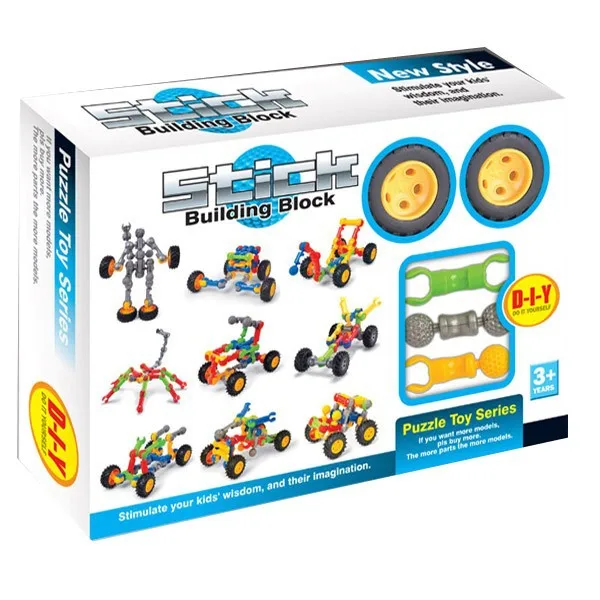 kids intelligence interlocking plastic building block toys
