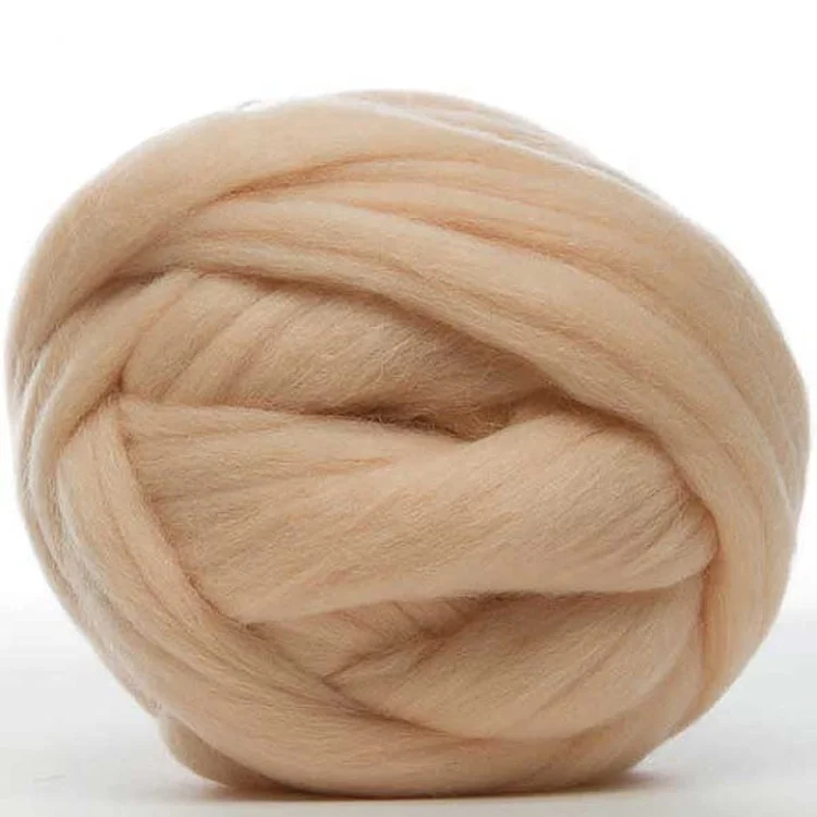 
Merino Wool Roving Super Soft Chunky Wool Top Spin Felt Craft Yarn Wool 