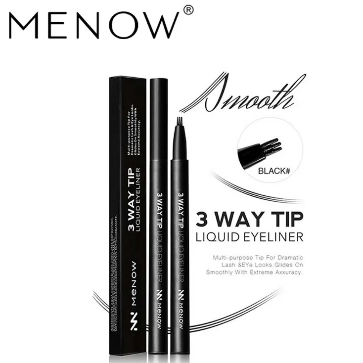 Menow EL02 Cosmetics 3 Head Makeup Liquid Eyeliner