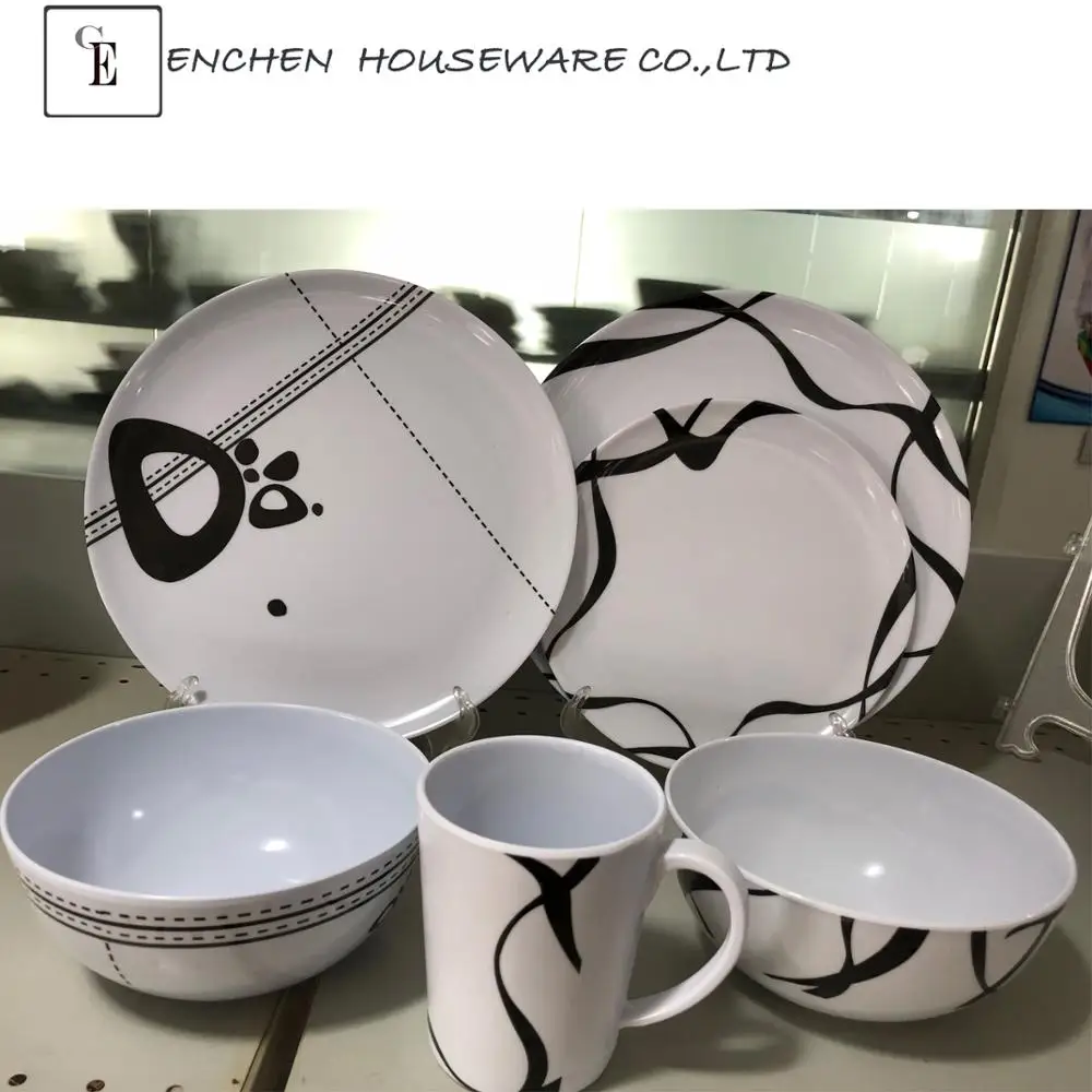 
Chinese Factory Wholesale Supply Melamine Dinnerware Dinner Set Food Grade Hotel Dinnerware 
