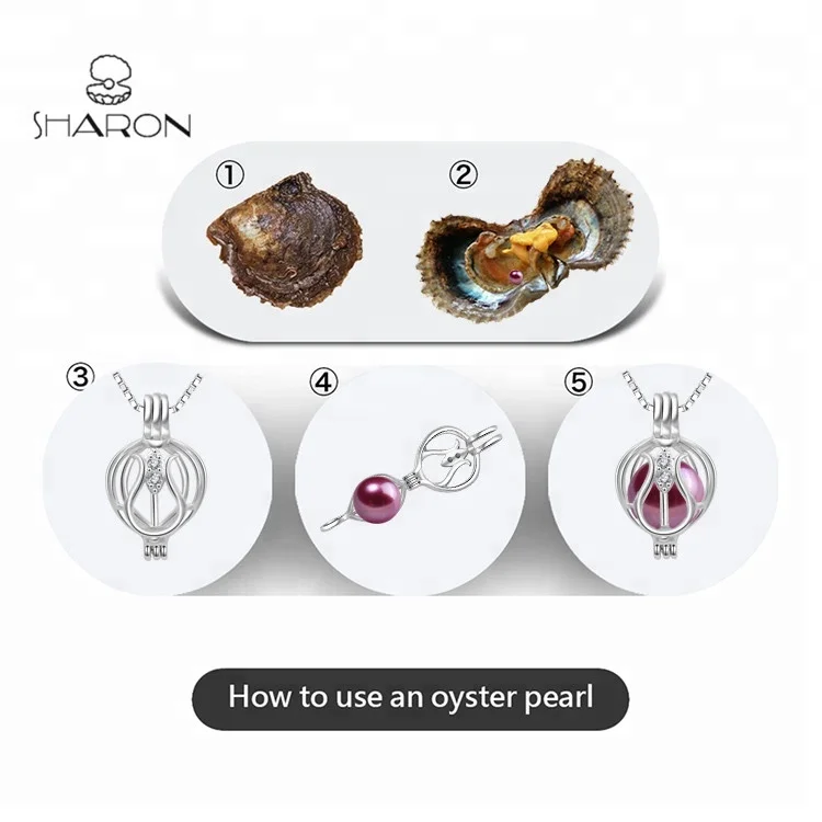 Pearl Party Gift DIY Wholesale Vacuum-packed 6-7mm Rainbow Colors Akoya Oyster with Round Pearl