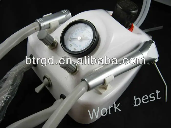 
Portable Dental Turbine Unit 4 Holes Works with Air Compressor 3 way syringe 
