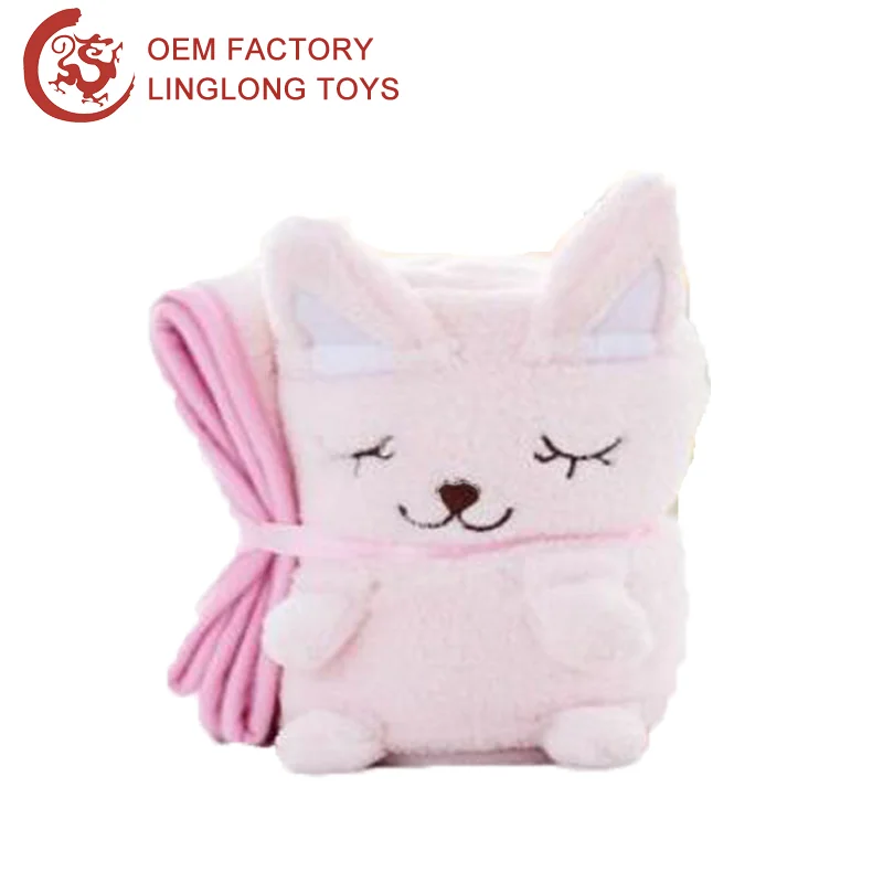 2 In 1 Cartoon Frog Blanket Pillow Animal Pattern Coral Fleece Knee Blankets Green Frog Folding Travel Cushion Blanket