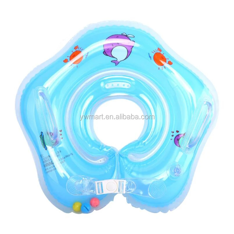 Newborn Infant Phthalate free PVC Inflatable Baby Swimming Neck Tube Ring Neck Float