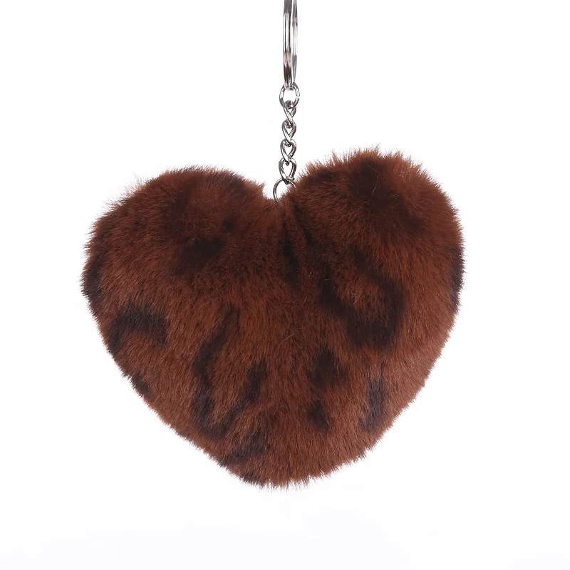 
custom heart shaped plush keychain 
