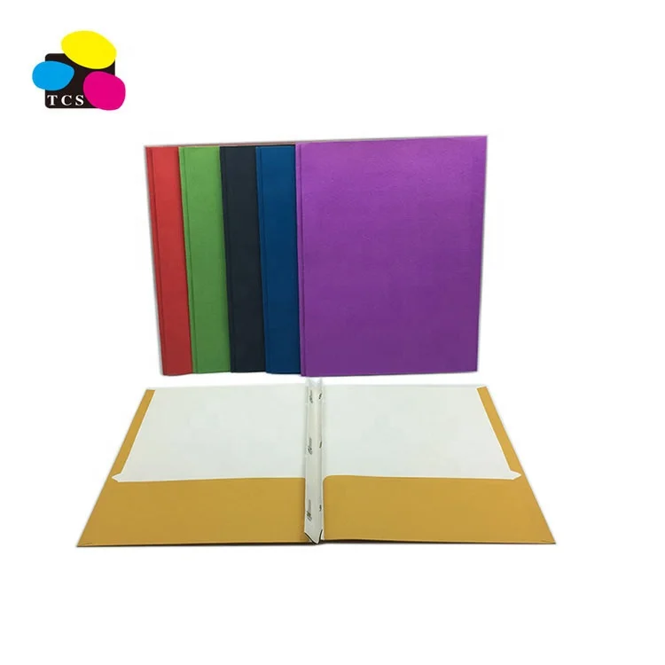 Kraft Paper File Folders, 2-Pocket, Assorted Colors, 100/Box